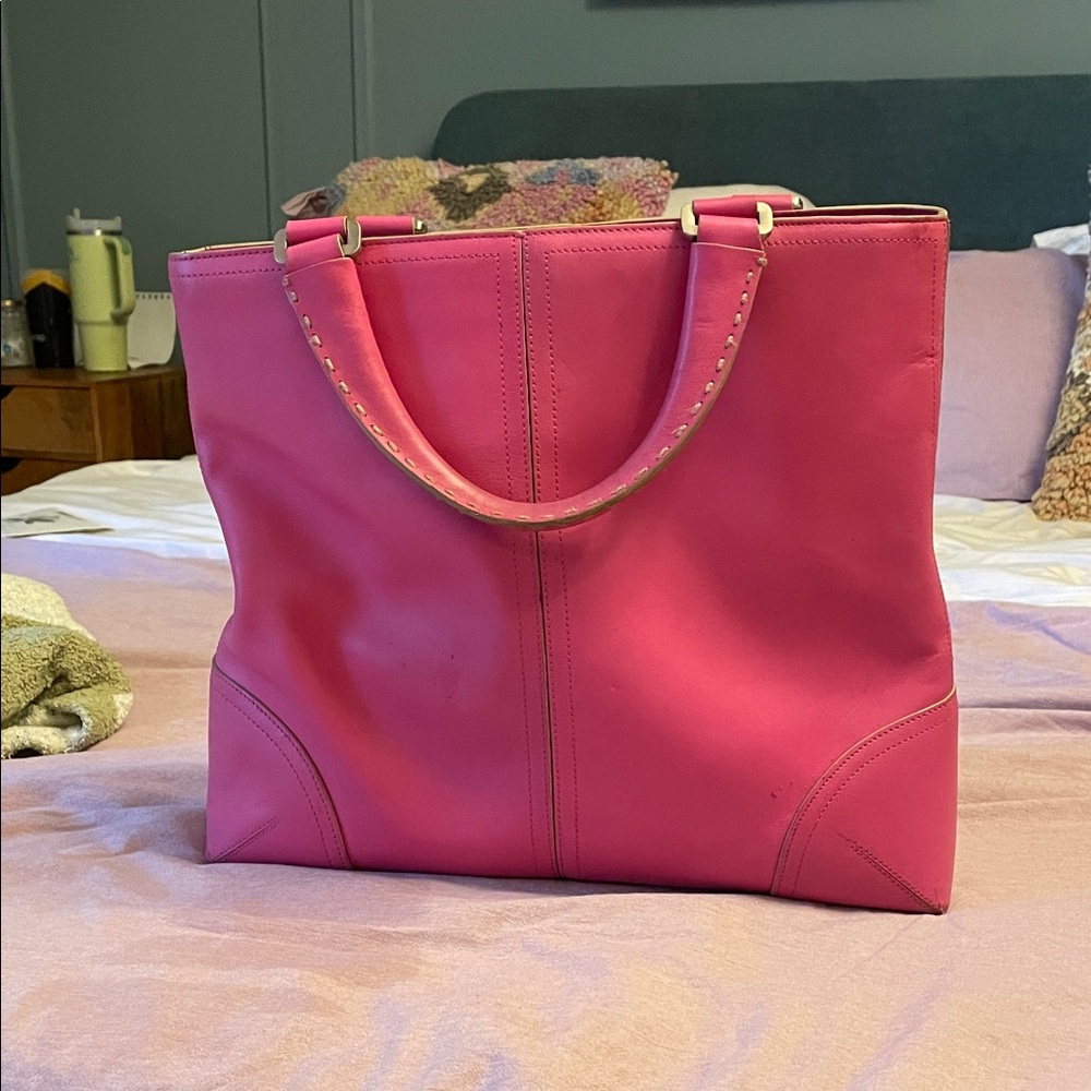 Ann Taylor Fuchsia Tote Bag